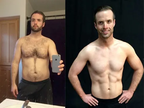 Adam P.: before and after photos side by side