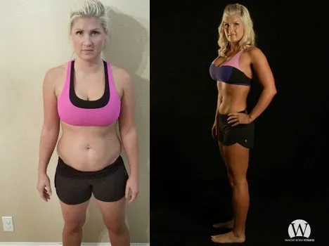 Andrea S.: before and after photos side by side