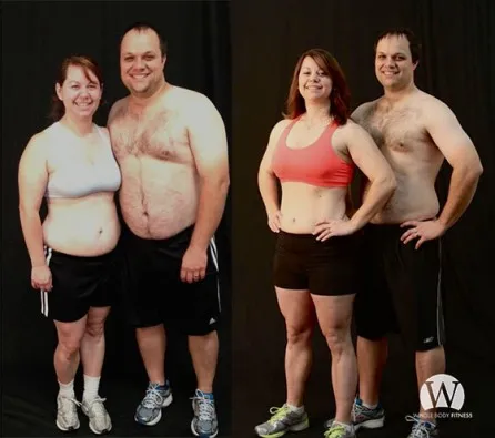 Britni and Jessee: before and after photos side by side