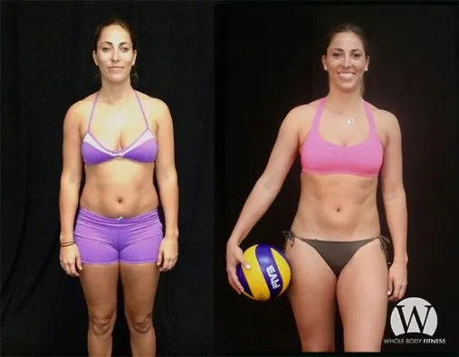 Crystal: before and after photos side by side