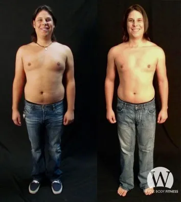 Dyami: before and after photos side by side