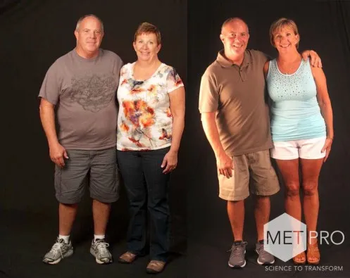 Ed and Pat: before and after photos side by side