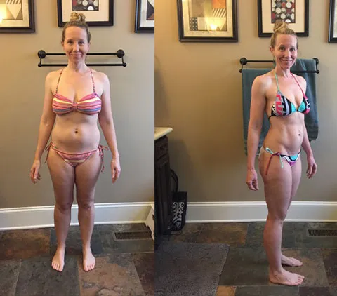 Jennifer: before and after photos side by side