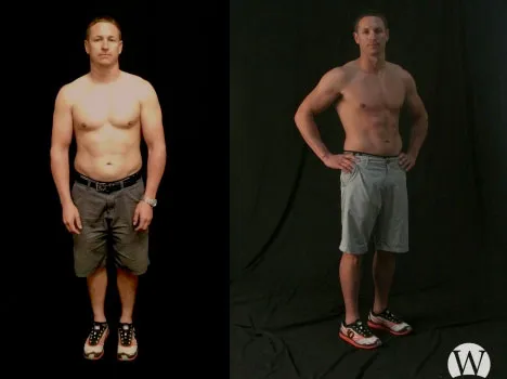 Joe Holt: before and after photos side by side