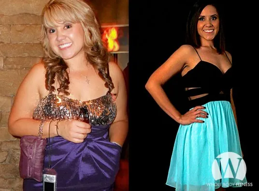 Kayla: before and after photos side by side