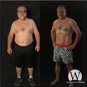 Ken and Rita: before and after photos side by side