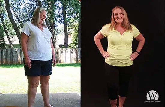Kim Lyons: before and after photos side by side
