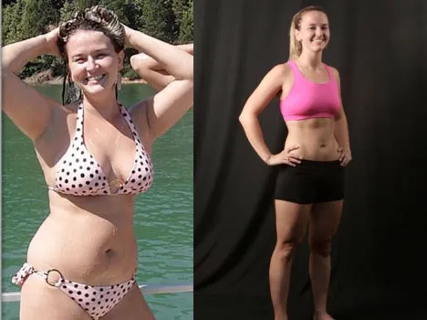 Kim: before and after photos side by side