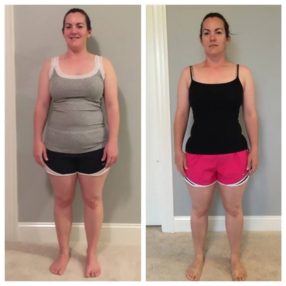 Melissa: before and after photos side by side