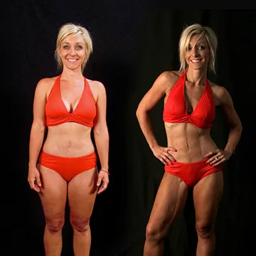 Melissa: before and after photos side by side