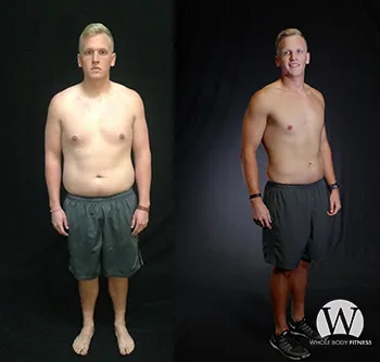 Patrick: before and after photos side by side