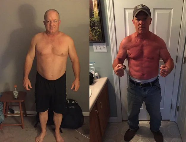 Randy B.: before and after photos side by side