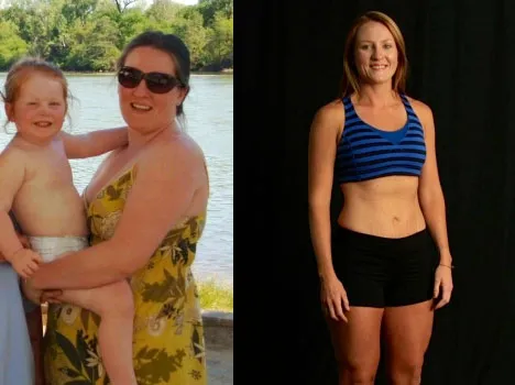 Shawna: before and after photos side by side