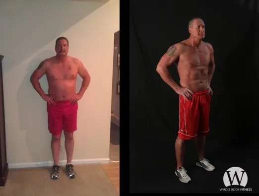 Steve: before and after photos side by side