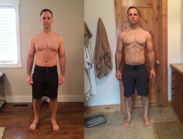 Tye: before and after photos side by side